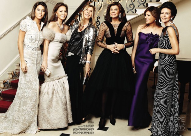 Ana Boyer, Isabel Preysler, Gisela Rich, Marisa de Borbón, Nuria González & Cristina Macaya for Porcelanosa