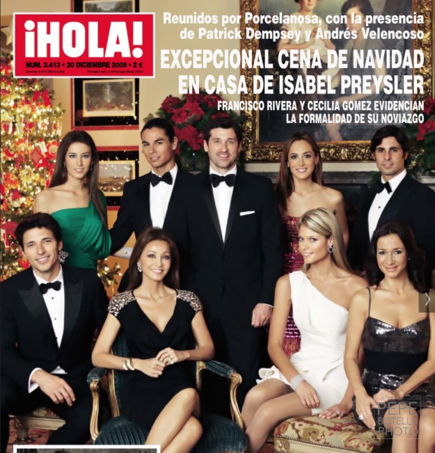 A. Boyer, J. Iglesias Jr., P. Dempsey, T. Falcó, F. Rivera, A. Velencoso, I. Preysler, C. Verhaert & C. Gómez for Porcelanosa